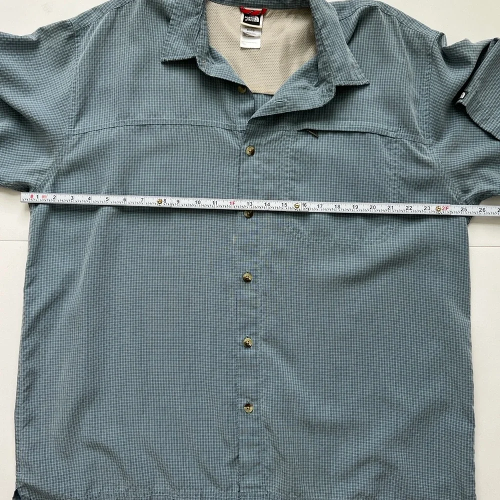 The north face men’s Short Sleeve Button-Up Shirt - Slate Blue Check